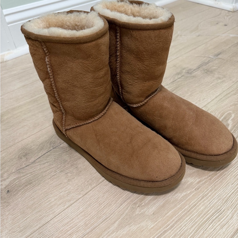 UGG Classic Mid-Calf Shearling Slippers - Chestnut